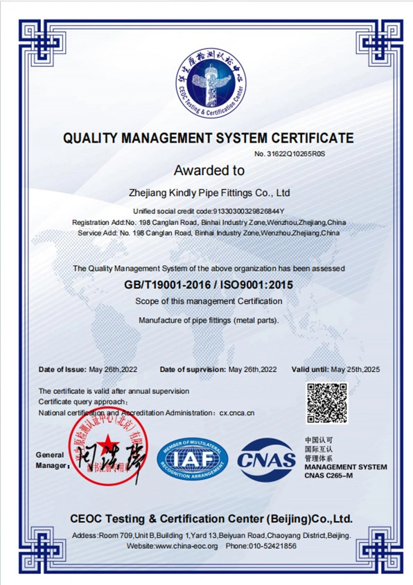 quality management system certificate awarded to kidypipe
