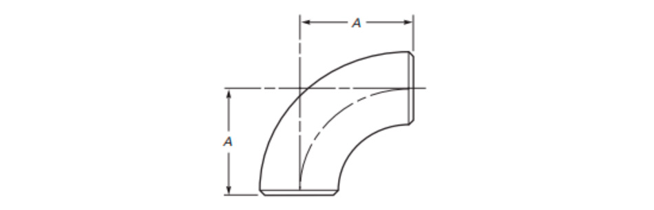 Dimensions of Short Radius Elbows