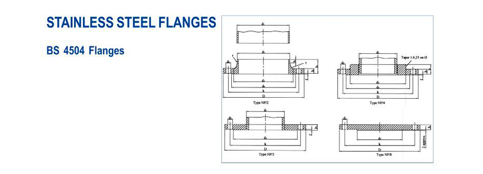 Specifications of Stainless Steel Flanges BS4504 Flanges